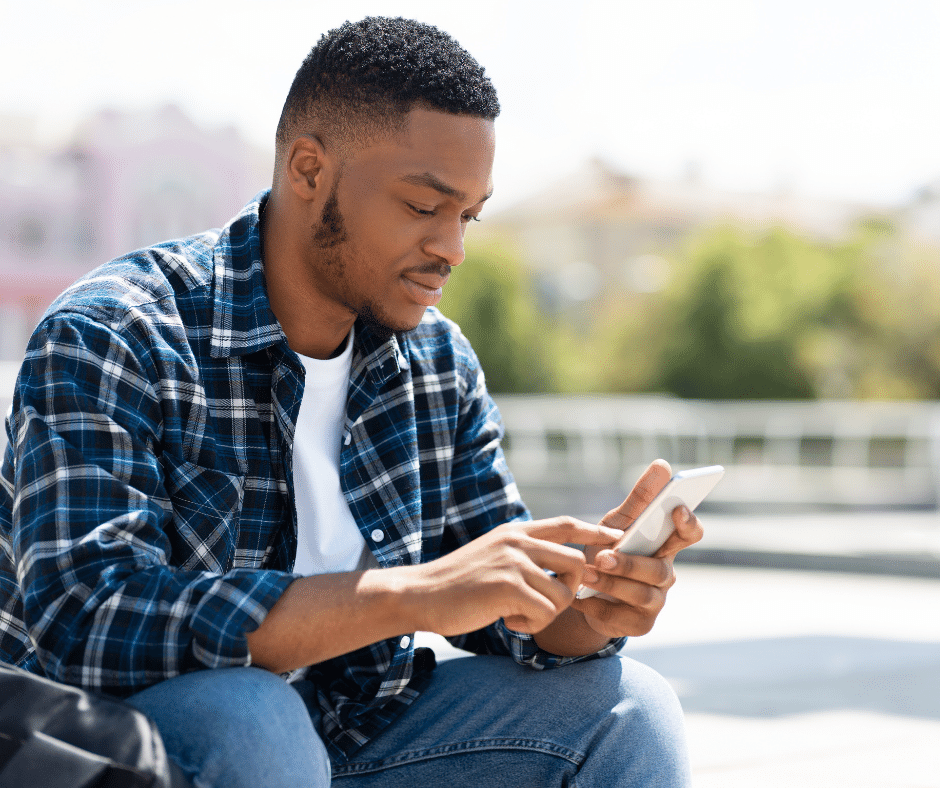Man on his phone